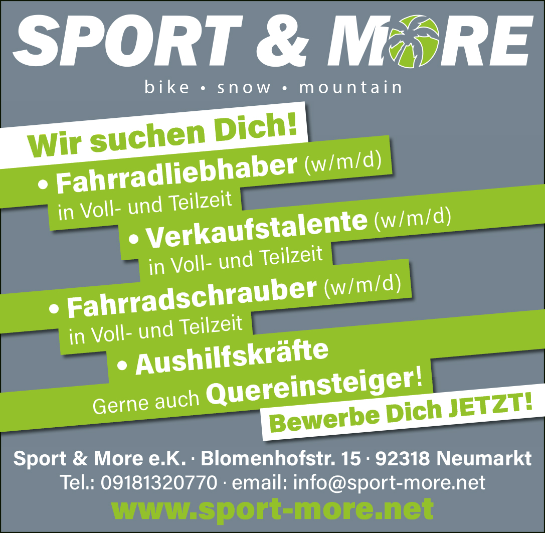 Sport & More sucht Dich
